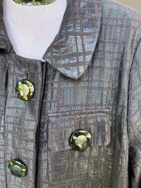 Vertigo Paris Chocolate Brown Trench Coat Shimmer Finish XL